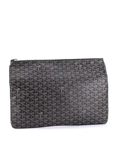 Pre-Owned Goyard Gm Senat Zip Pouch Coated Canvas