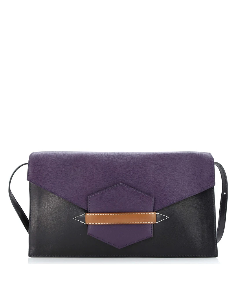 Pre-Owned Hermes Medium Faco Shoulder Bag Evercolor