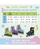 C7skates Adjustable Youth Inline Skates with Light Up Wheels (Flash