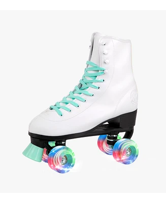 C7skates Vixen Quad Roller Skates (Peppermint w Led