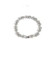 Sohi Women's Floral Stone Statement Bracelet