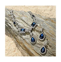 Sohi Women's Silver Plated Designer Stone Jewellery Set