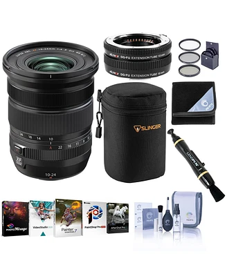 Fujifilm Xf 10-24mm f/4 R Ois Wr Lens, Bundle with Viltrox Dg-fu Tube Set, 72mm Filter Kit, Cleaning Kit, Lens Case, Lens Wrap, Lens Cleaner, Pc Softw
