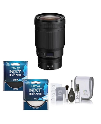 Nikon Nikkor Z 50mm f/1.2 S Lens, Bundle with Hoya Nxt Plus 82mm Uv+Cpl Filter Kit, Cleaning Kit