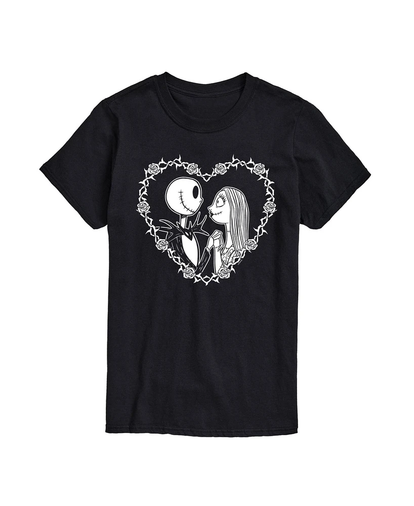 Airwaves Men's Nightmare Before Christmas Heart Short Sleeve T-Shirt