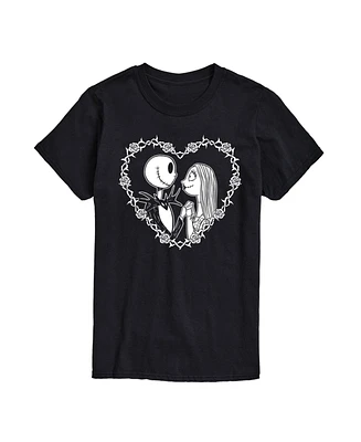 Airwaves Men's Nightmare Before Christmas Heart Short Sleeve T-Shirt
