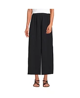 Lands' End Women's Creaseless High Rise Palazzo Crop Pants