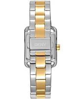 Dkny Women's City Midi Dark Green Dial Gold-Two-Tone Stainless Steel Bracelet Watch 27x34.5mm