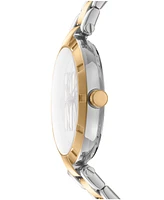Dkny Women's Essential Logo Dark Dial Gold Two-Tone Stainless Steel Bracelet Watch 38mm