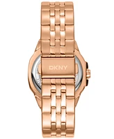 Dkny Women's Brooklyn Midi Rose Gold-Tone Stainless Steel Bracelet Watch, 34mm