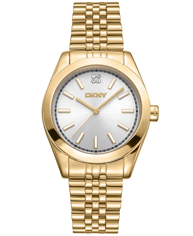 Dkny Women's Nolita Gold-Tone Stainless Steel Bracelet Watch, 32mm