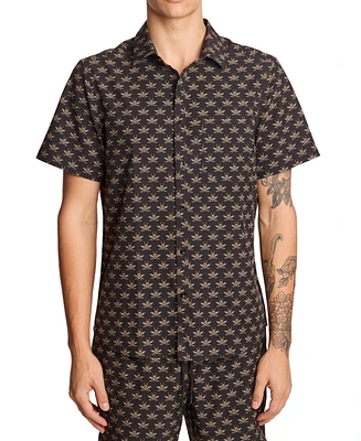 Paisley & Gray Men's Gilby Slim Fit Short Sleeve Printed Button-Front Swim Shirt