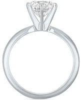 Gia Certified Diamond Solitaire Engagement Ring (1-1/2 ct. t.w.) in 14k White Gold