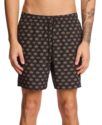 Paisley & Gray Men's Gilligan Printed Drawstring 6" Swim Trunks