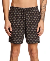 Paisley & Gray Men's Gilligan Printed Drawstring 6" Swim Trunks