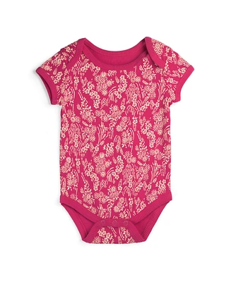 Mightly Baby Girls Fair Trade Organic Cotton Short-Sleeve Bodysuit