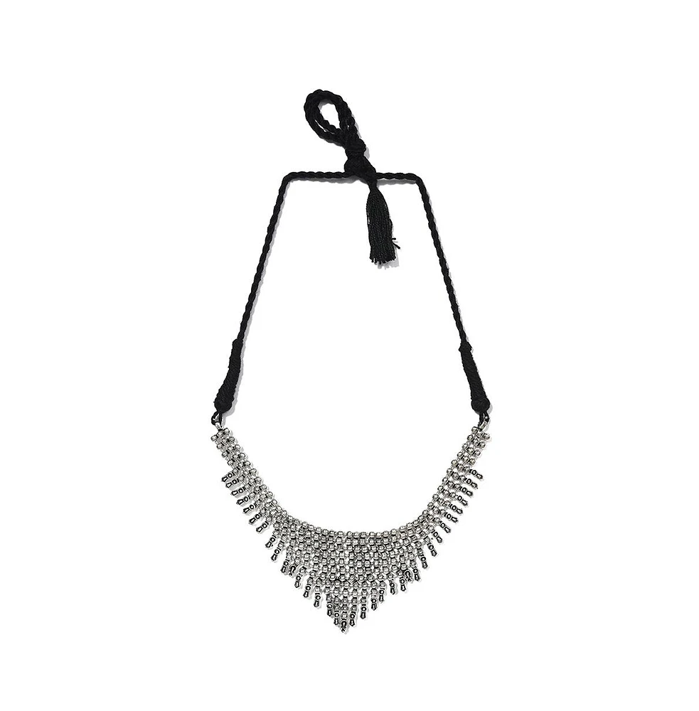 Sohi Women's Silver-Plated Statement Necklace