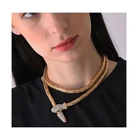 Sohi Women's Snakehead Statement Necklace