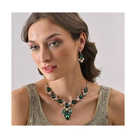 Sohi Women's Gold Plated Designer Stone Jewellery Set