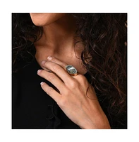 Sohi Women's Teardrop Stone Cocktail Ring