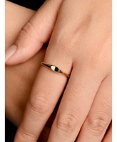 Devata Signet Ring in 14K Gold, Size 7, approx. 1.6 grams.