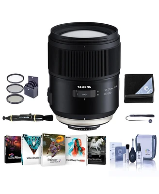 Tamron Sp 35mm f/1.4 Di Usd Lens for Canon Ef, Bundle with ProOptic 72mm Filter Kit, Lens Wrap, Lens Cleaner, Lens Cap Tether, Cleaning Kit, Pc Softwa