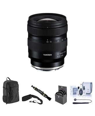 Tamron 20-40mm f/2.8 Di Iii Vxd Lens for Sony E Bundle with Backpack, 67mm Filter Kit, Camera Strap, Lens Cleaner, Cleaning Kit, Universal Lens Cap Te