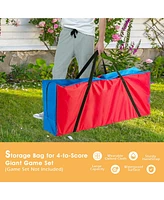 Gymax Giant 4-In-a-Row 4-to-Score Game with bag Indoor Outdoor Party Family Time Game