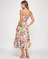Juniors' 2-Pc. Floral-Print Cotton Dress Set, Created for Macy's