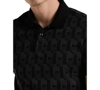 Perry Ellis Men's Legacy Geo-Pattern Jacquard Polo Shirt