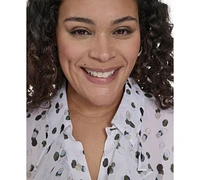 Calvin Klein Plus Size Dot-Print Ruffled Blouse