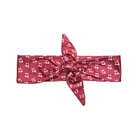 Ultra Soft Knotted Headband - Cherry Print