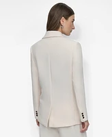 Dkny Women's Aero Crepe Notch-Collar One-Button Blazer