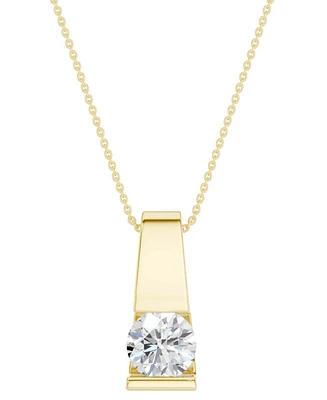 Diamond Tapered Bar Pendant Necklace (1/4 ct. t.w.) in 14k Yellow Gold, 16" + 2" extender