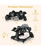 Costway Baby 4-in-1 Walker Foldable Activity Push Adjustable