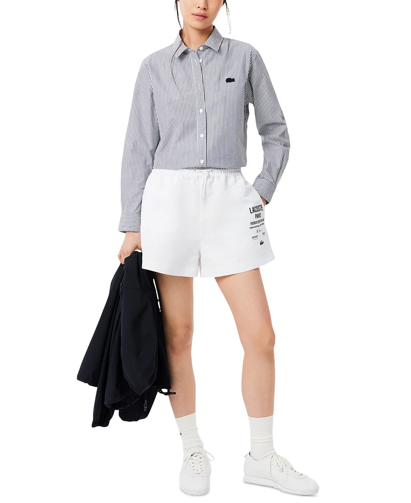 Lacoste Usa Women's Pull-On Logo Shorts