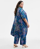 Nina Parker Trendy Plus Printed Kimono