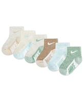 Nike Baby and Toddler Boys or Girls Multi Logo Socks, Pack of 6