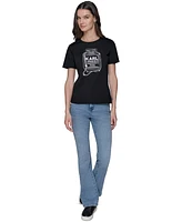 Karl Lagerfeld Paris Women's Perfume Logo Graphic T-Shirt