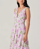 Astr the Label Women's Cytherea Floral-Print Ruffled Maxi Dress