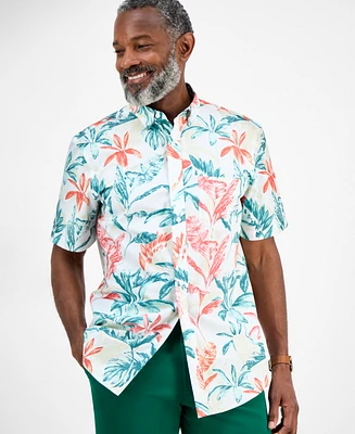 Club Room Men's Numa Regular-Fit Floral Button-Down Poplin Shirt, Exclusively at Macy's