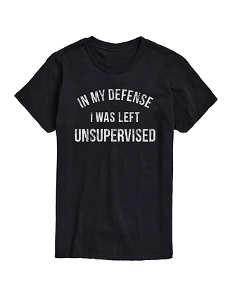 Airwaves Men's My Defense Left Unsupervised Short Sleeve T-Shirt