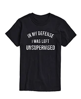 Airwaves Men's My Defense Left Unsupervised Short Sleeve T-Shirt