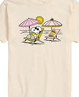 Airwaves Men's Peanuts Snoopy Beach Day Short Sleeve T-Shirt