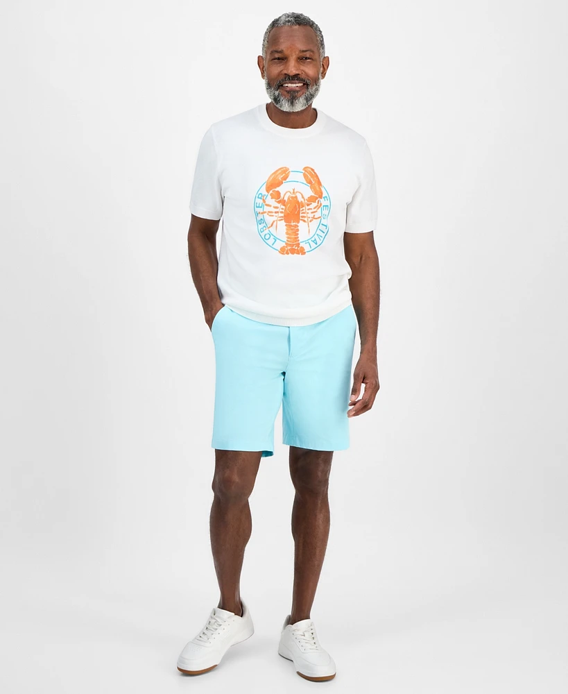 Club Room Men's Short-Sleeve Lobster Water Cotton Sweater T-Shirt, Exclusively at Macy's