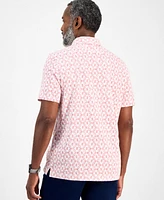 Club Room Men's Ted Short Sleeve Medallion Print Polo Shirt, Exclusively at Macy's