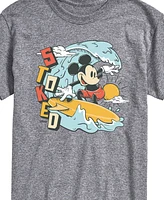 Airwaves Men's Disney Mickey Stoked Short Sleeve T-Shirt