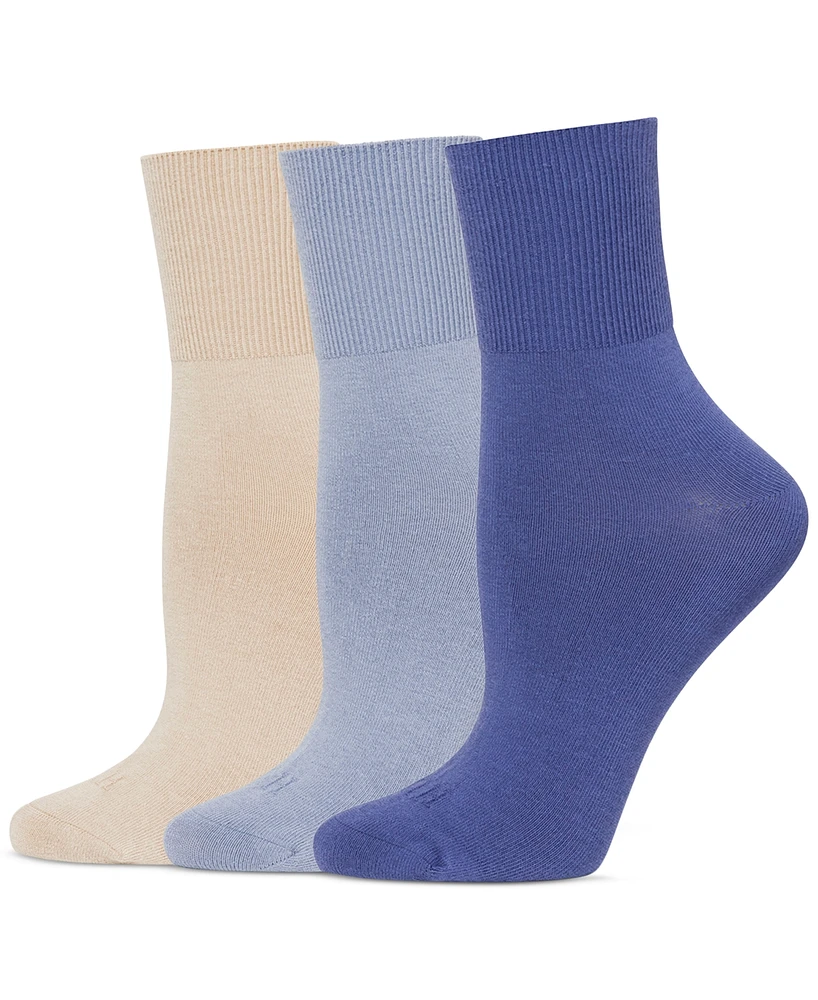 Hue Women's 3-Pk. Bobby Ribbed-Cuff Crew Socks U23317