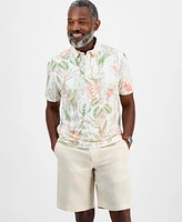 Club Room Men's Hero Short Sleeve Leaf Print Polo Shirt, Exclusively at Macy's