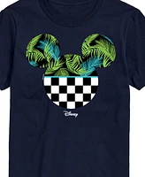 Airwaves Men's Disney Mickey Checkered Palm Head Short Sleeve T-Shirt